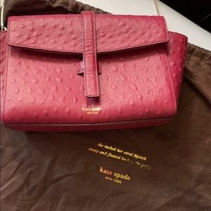 NWT-Kate Spade Riverside  Street Ostrich Crossbody
